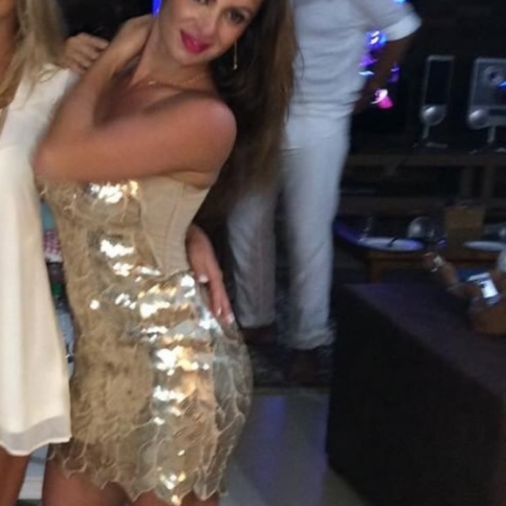 Gold Bebe dress